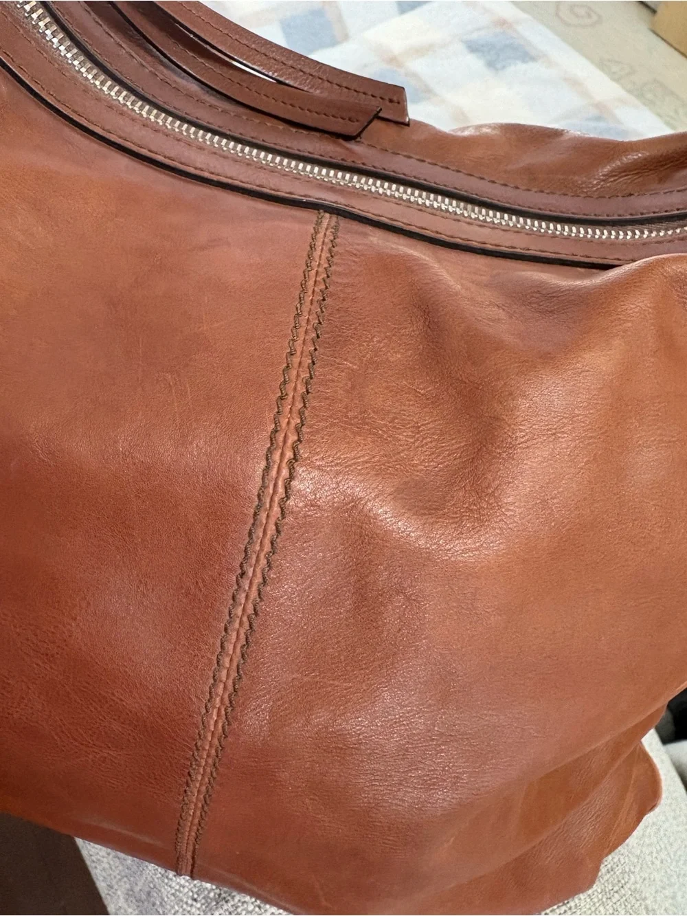 Gucci Tan Brown Leather Hobo Bag